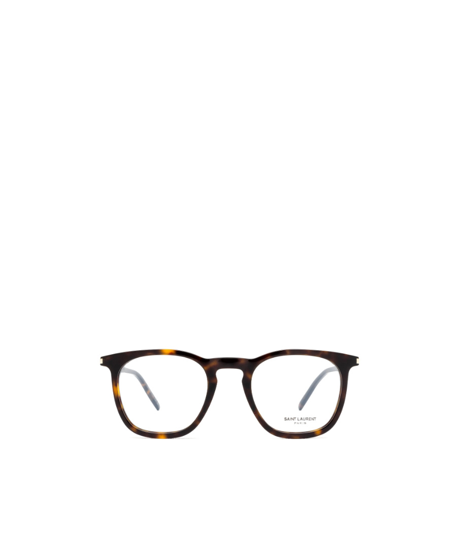 Saint Laurent Tortoiseshell-effect Square-frame Glasses In Black