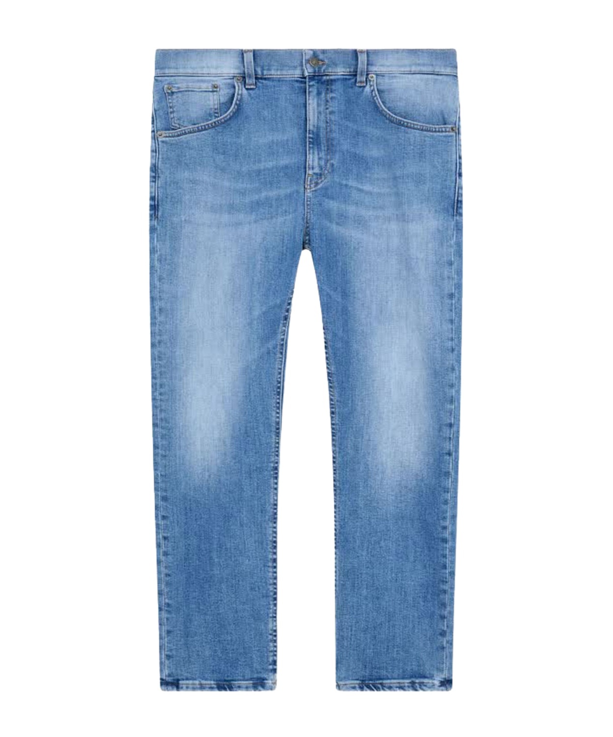 Dondup Alex Faded Belt Loops Trousers In Blue