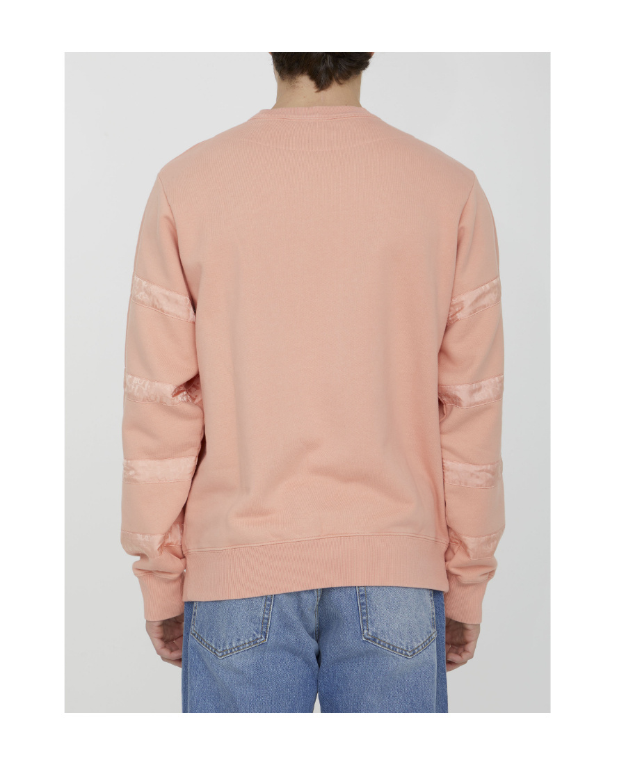 Shop Dior Long-sleeved Round-neck Sweater In Pink