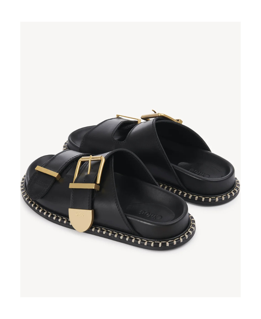 Chloé Rebecca Slide Sandal In Black