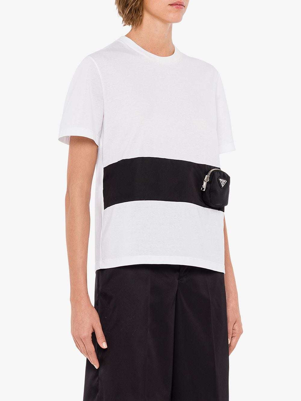 Prada Zip Pocket T-shirt In White