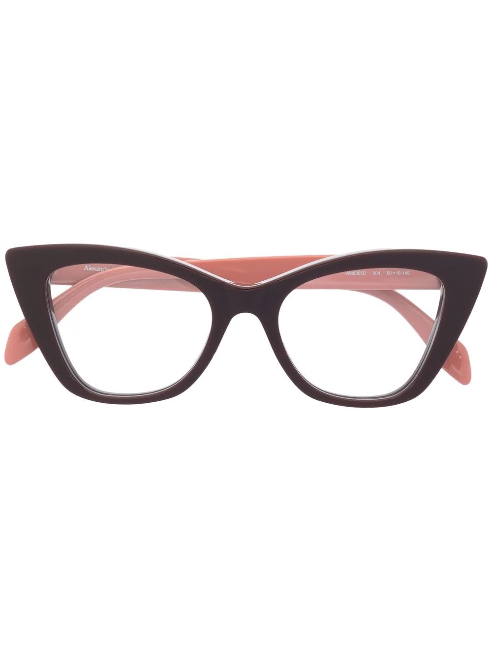 Alexander Mcqueen Cat-eye Clear Glasses In Black
