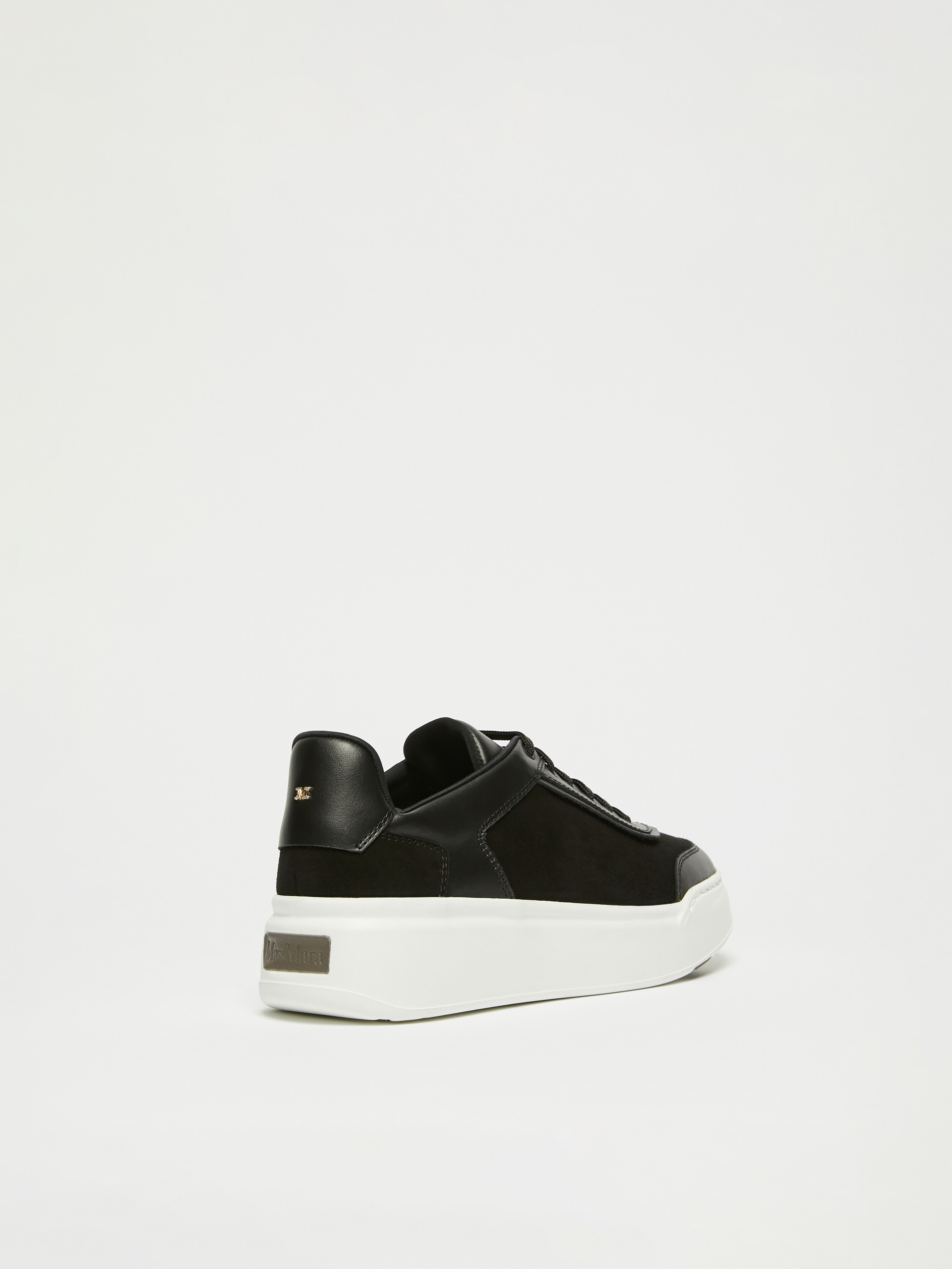 Max Mara Urban Suede Sneakers In White