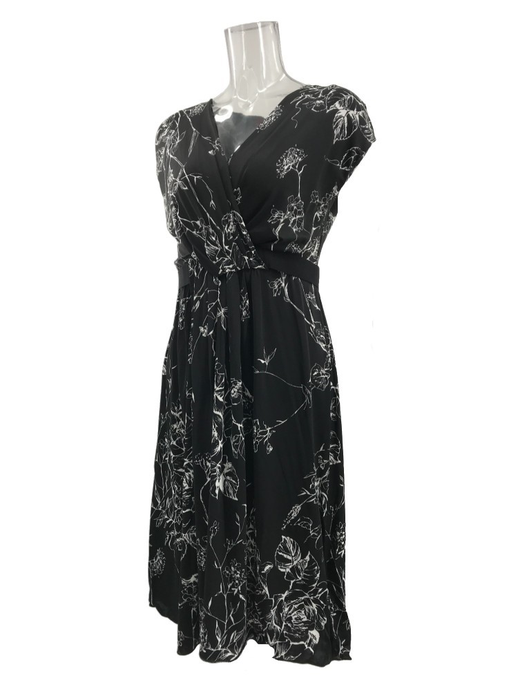 Max Mara V-neck Dress In Black