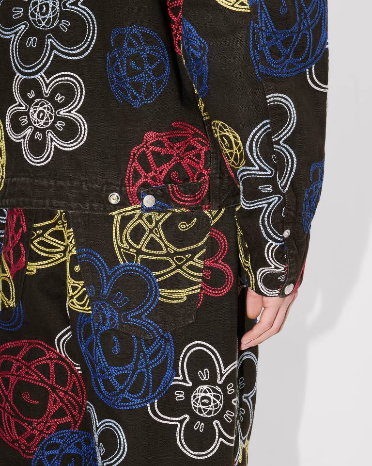 Kenzo ' X Futura 2000' Embroidered Zip-up Utility Jacket In Multi