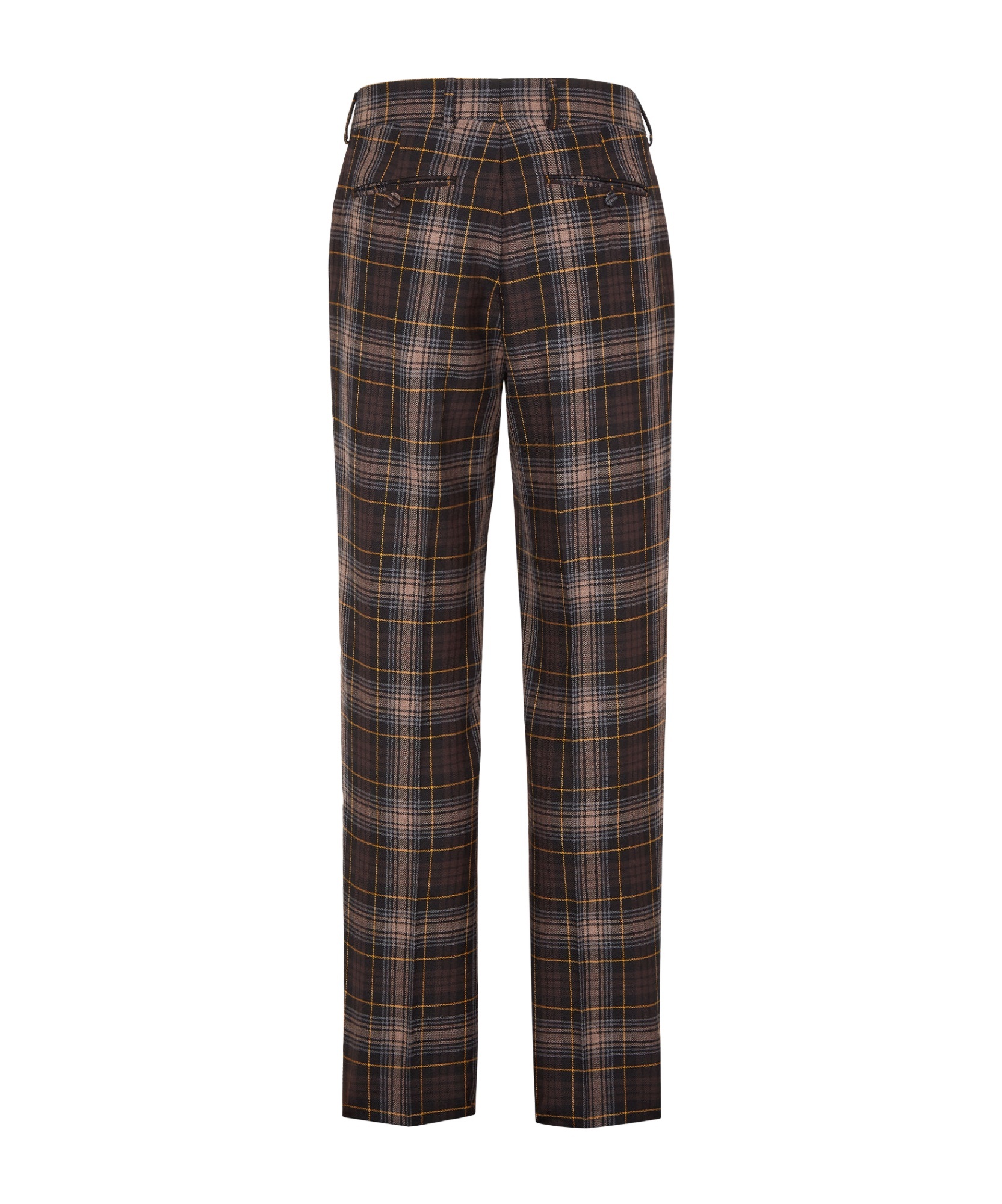 Fendi Tartan Pipe Trousers In Black