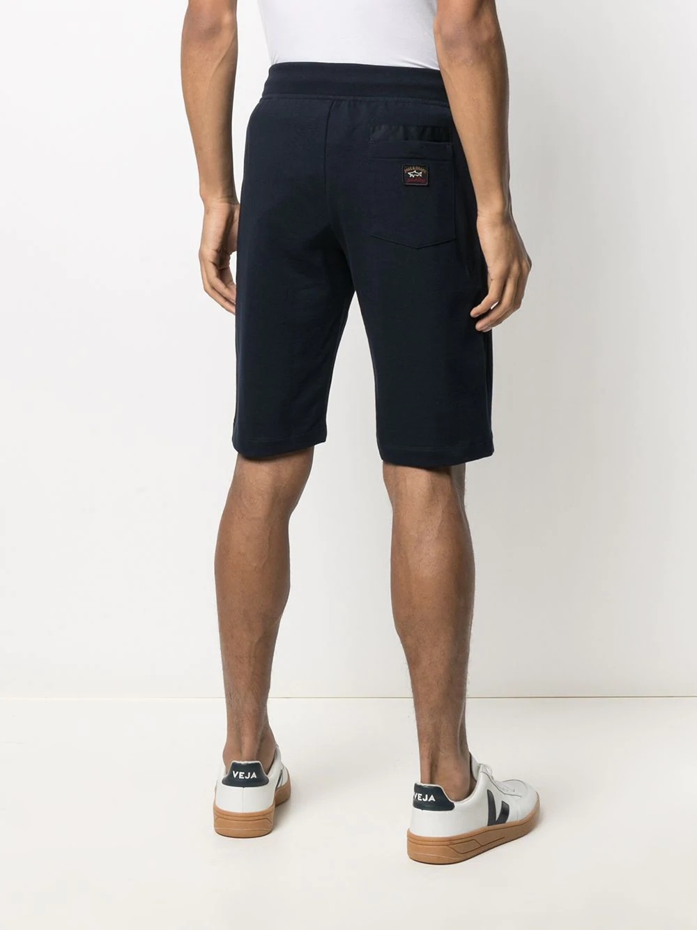Paul & Shark Logo-print Drawstring Shorts In Black