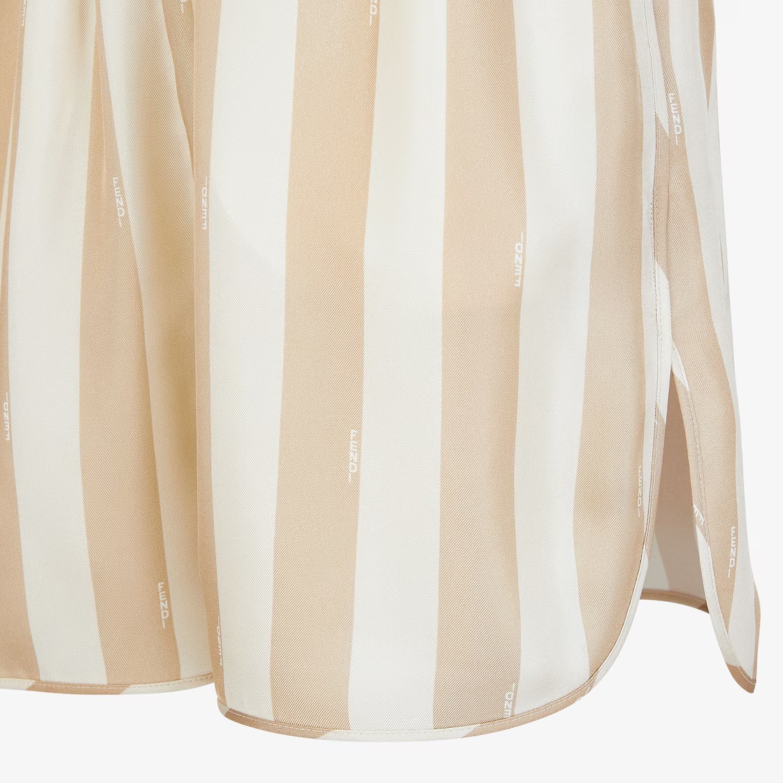 Shop Fendi Elasticated Waistband Striped Shorts In Nude