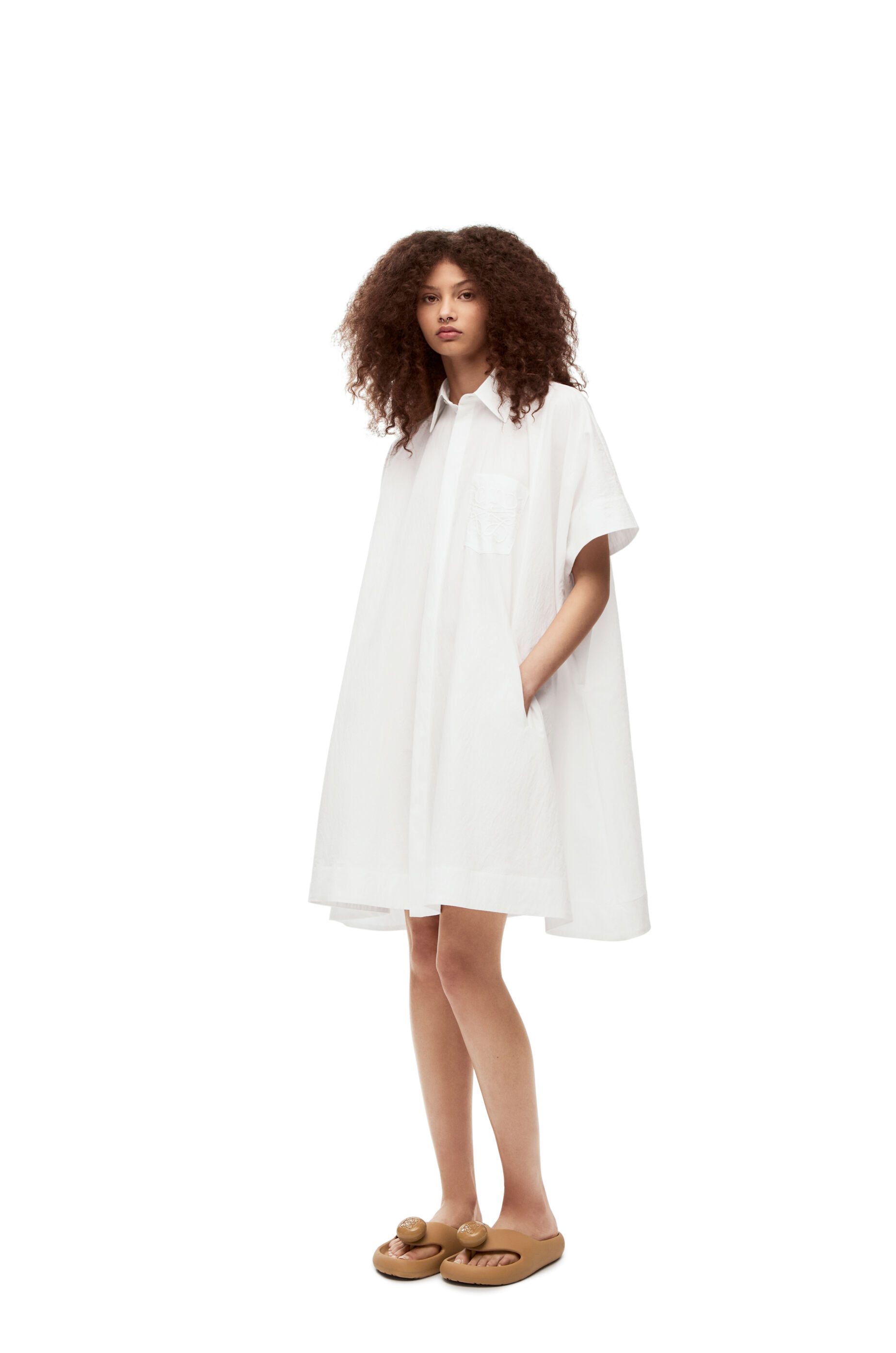 Loewe Anagram Tunic Dress In Cotton