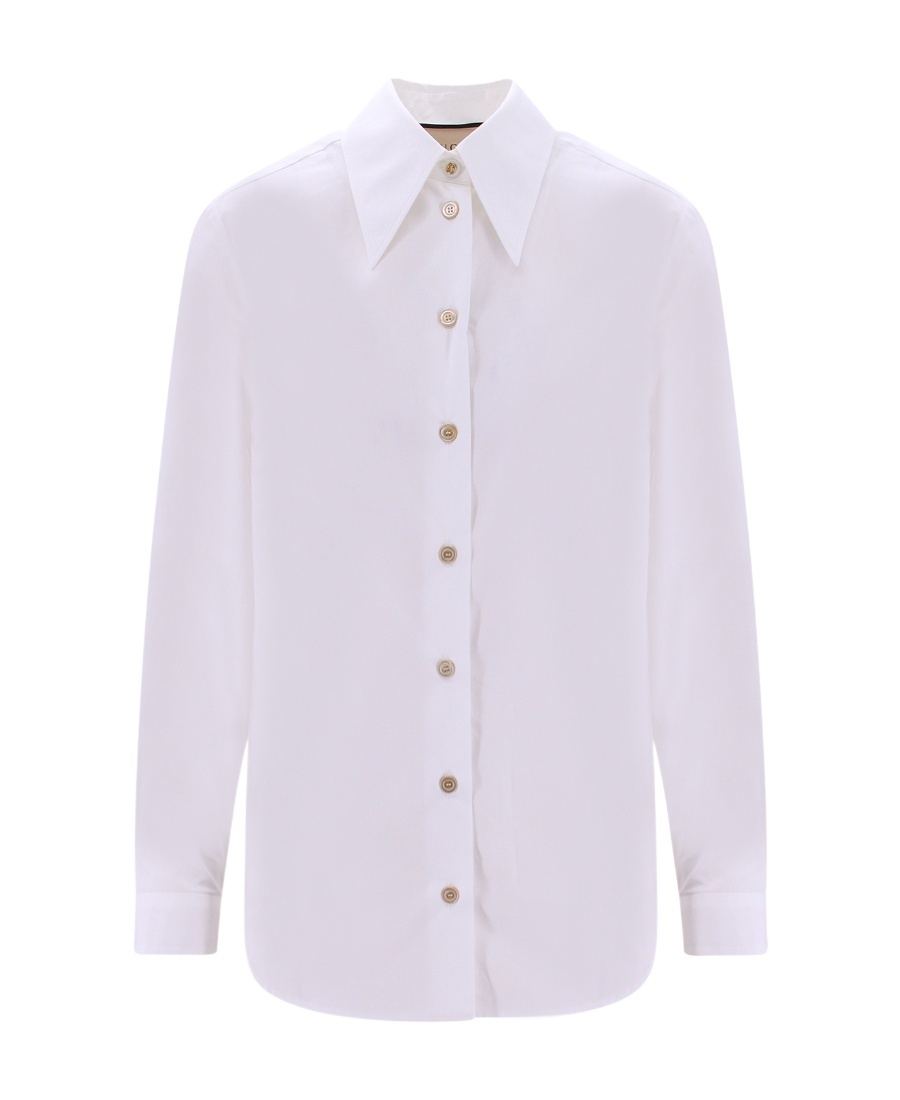 Gucci Buttoned-up Cotton Shirt In White