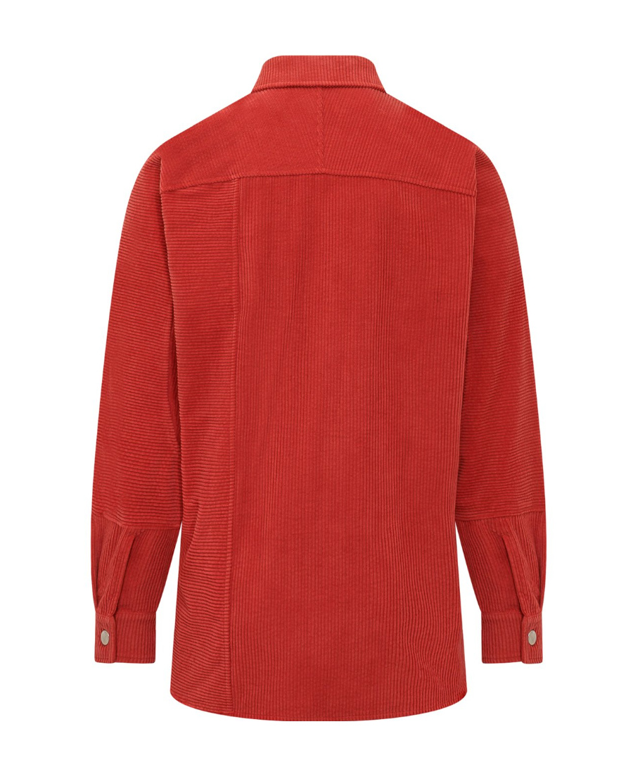 Ambush Button-up Corduroy Overshirt In Red