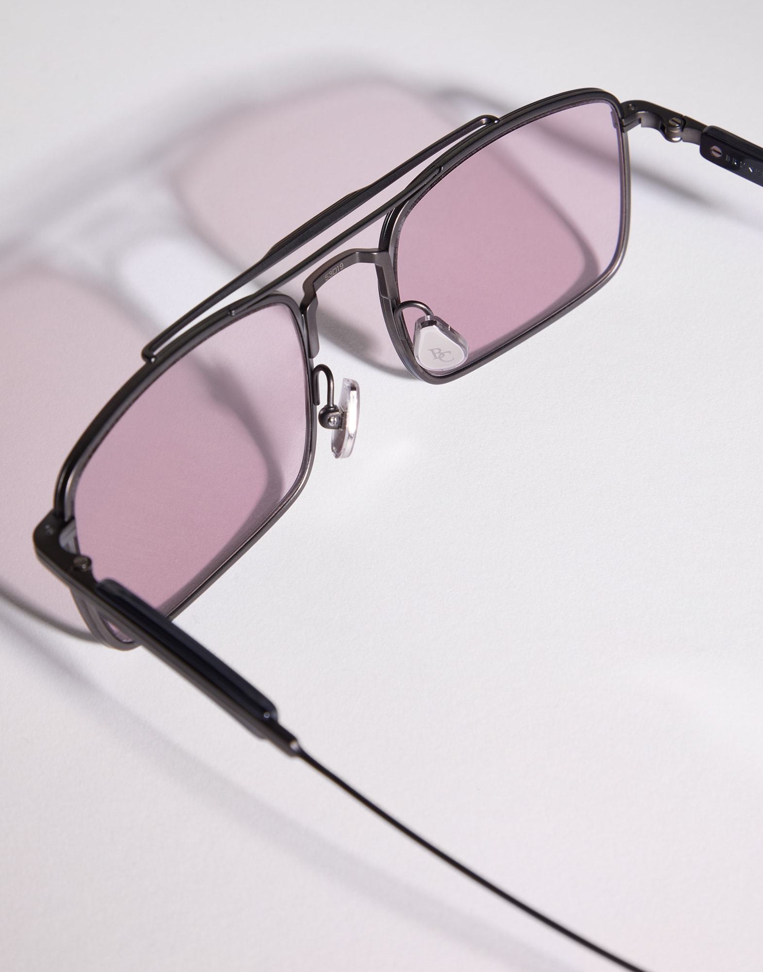 Brunello Cucinelli Eric Titanium Glasses In Dumb Gray