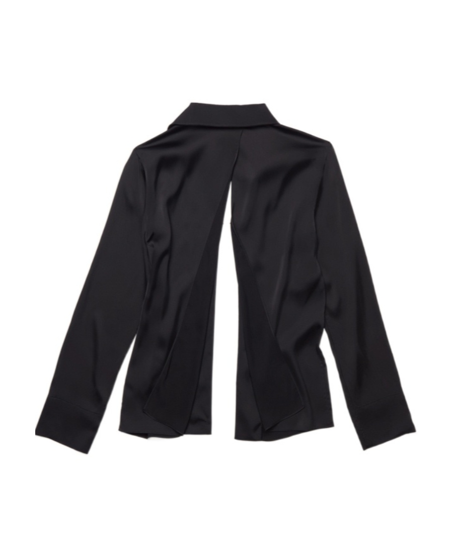 Jacquemus Open Charm Logo Shirt In Black