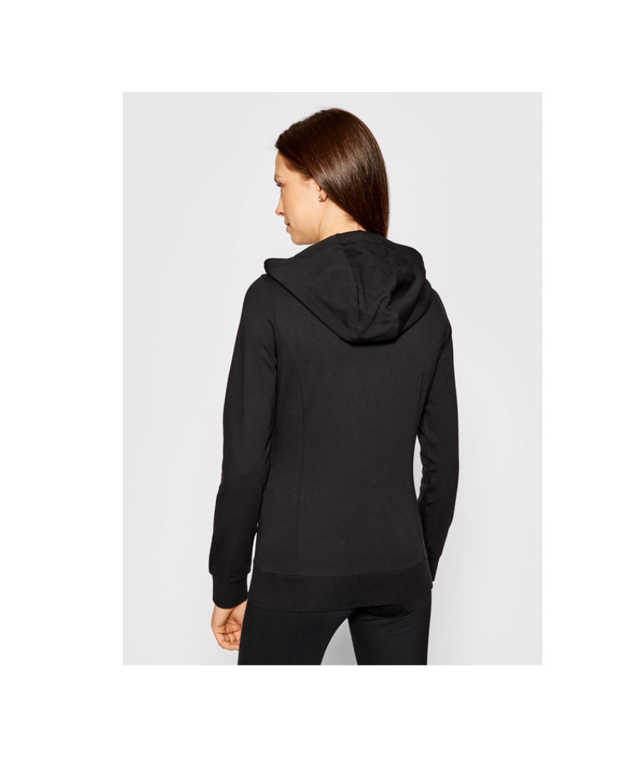 Emporio Armani Logo Hooded Casual Jacket In Black