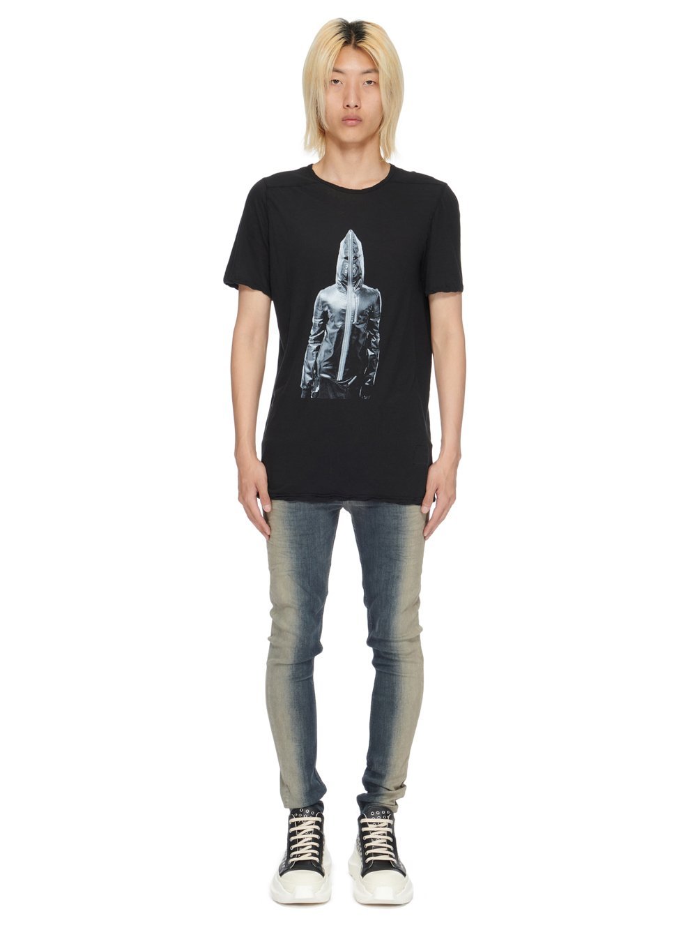 Rick Owens Drkshdw Graphic-print Cotton T-shirt In Black