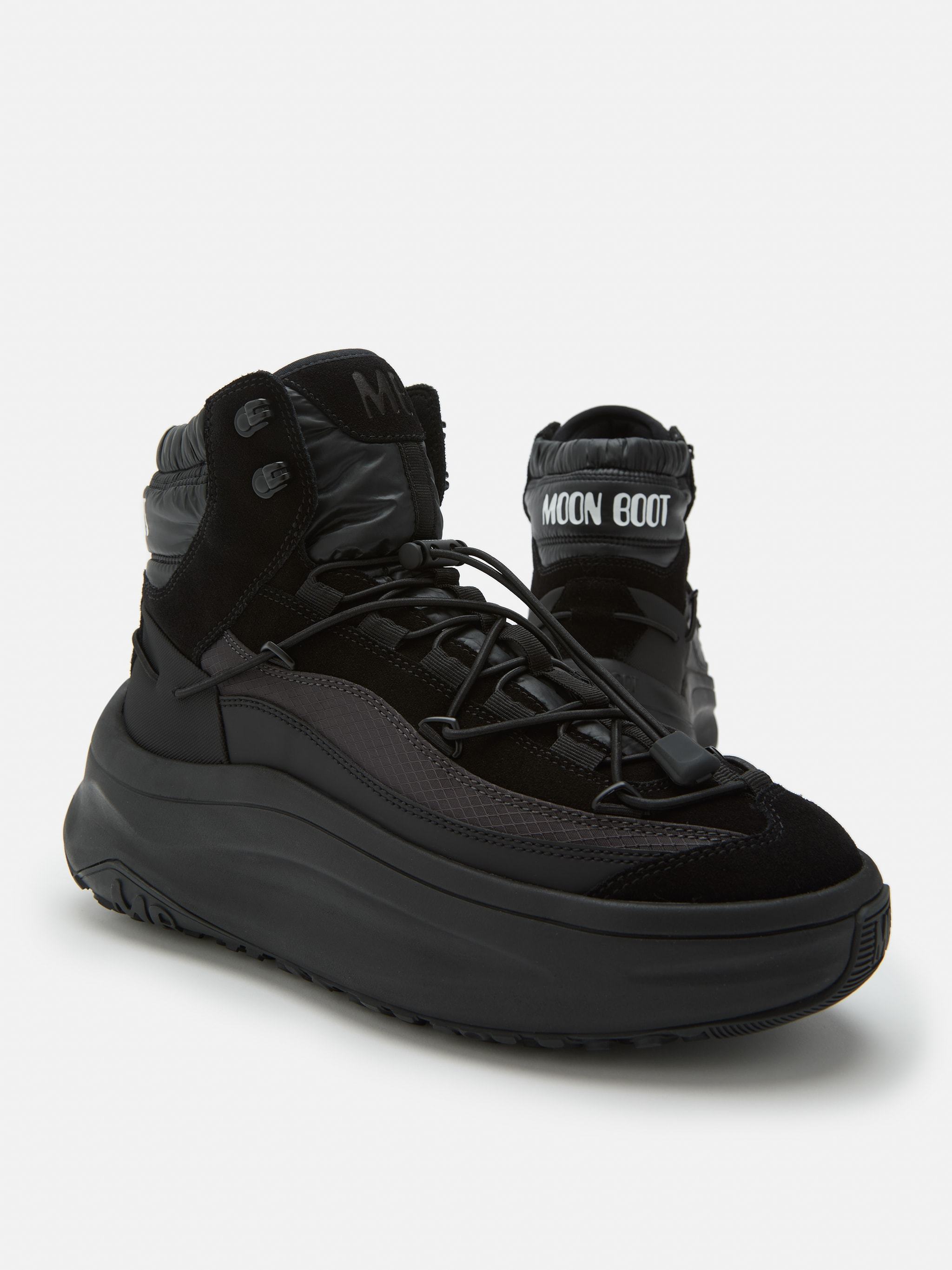 Moon Boot Xlace Boots In Black