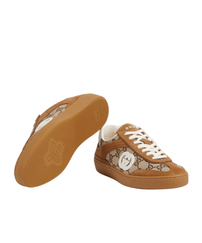 Gucci Sneakers With Incrocio Gg In Brown
