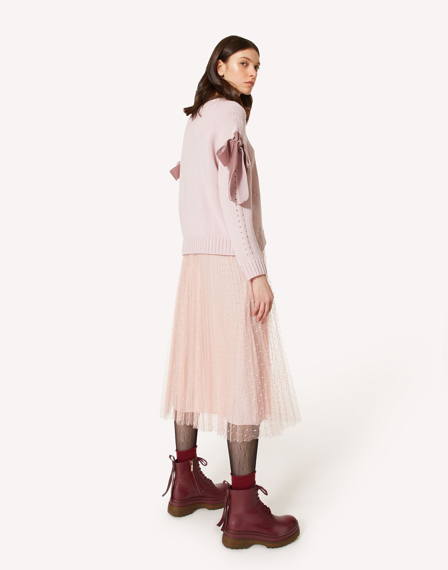 Shop Red Valentino Round-neck Sweater In Pink