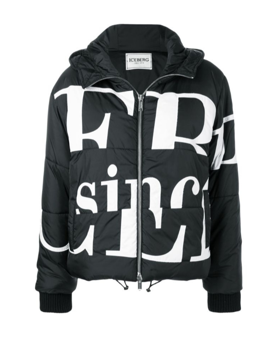Iceberg Logo Details Cotton Suit In Black