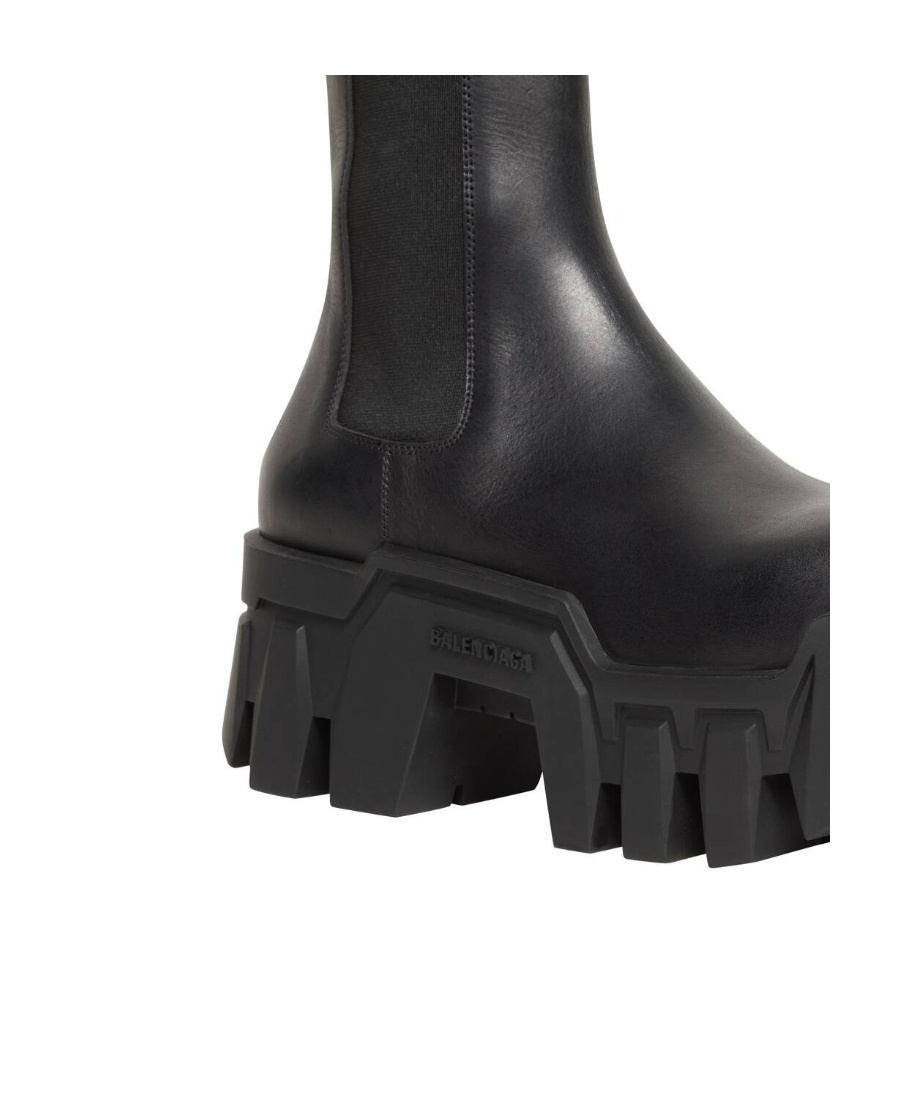 Balenciaga Bulldozer 40 Leather Chelsea Boots In Black