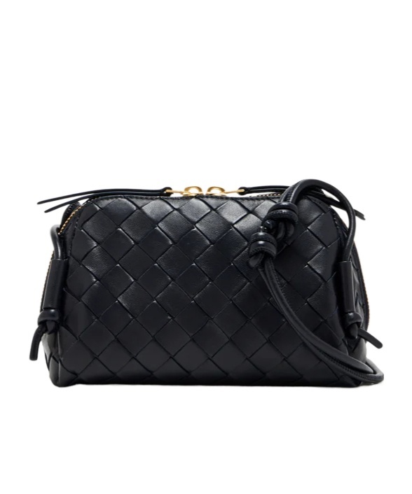 Bottega Veneta Zipper Shoulder Bag In Black