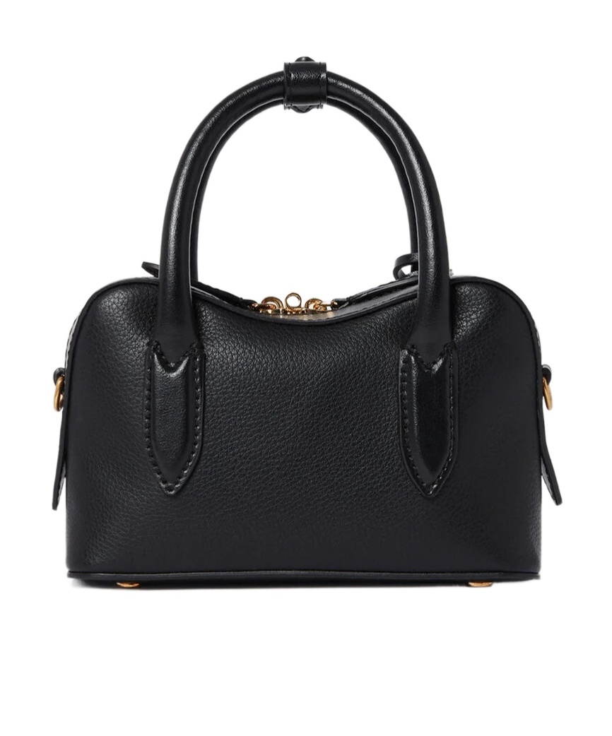 Stella Mccartney Ryder Black Small Handbag With Two Top Handles And Front Padlock Detail With Logo In Ecoleather Woma