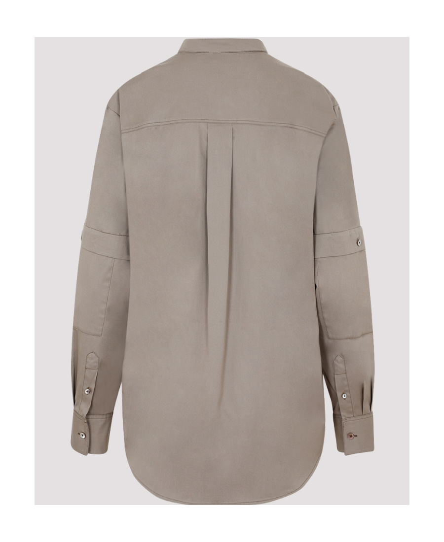 Lemaire Officer Collar Shirt In Nude