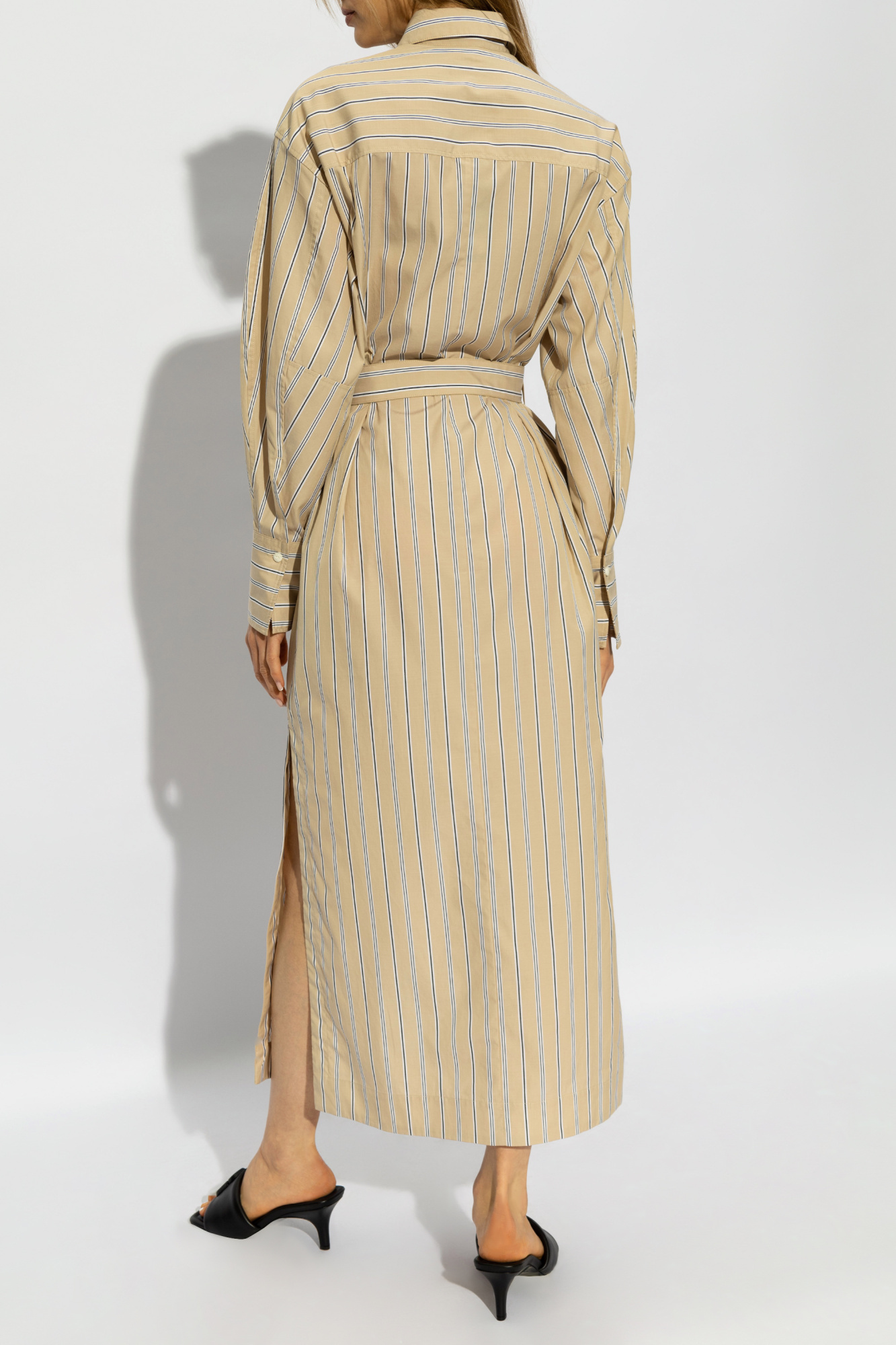 Rag & Bone Briar Striped Maxi Dress In Nude
