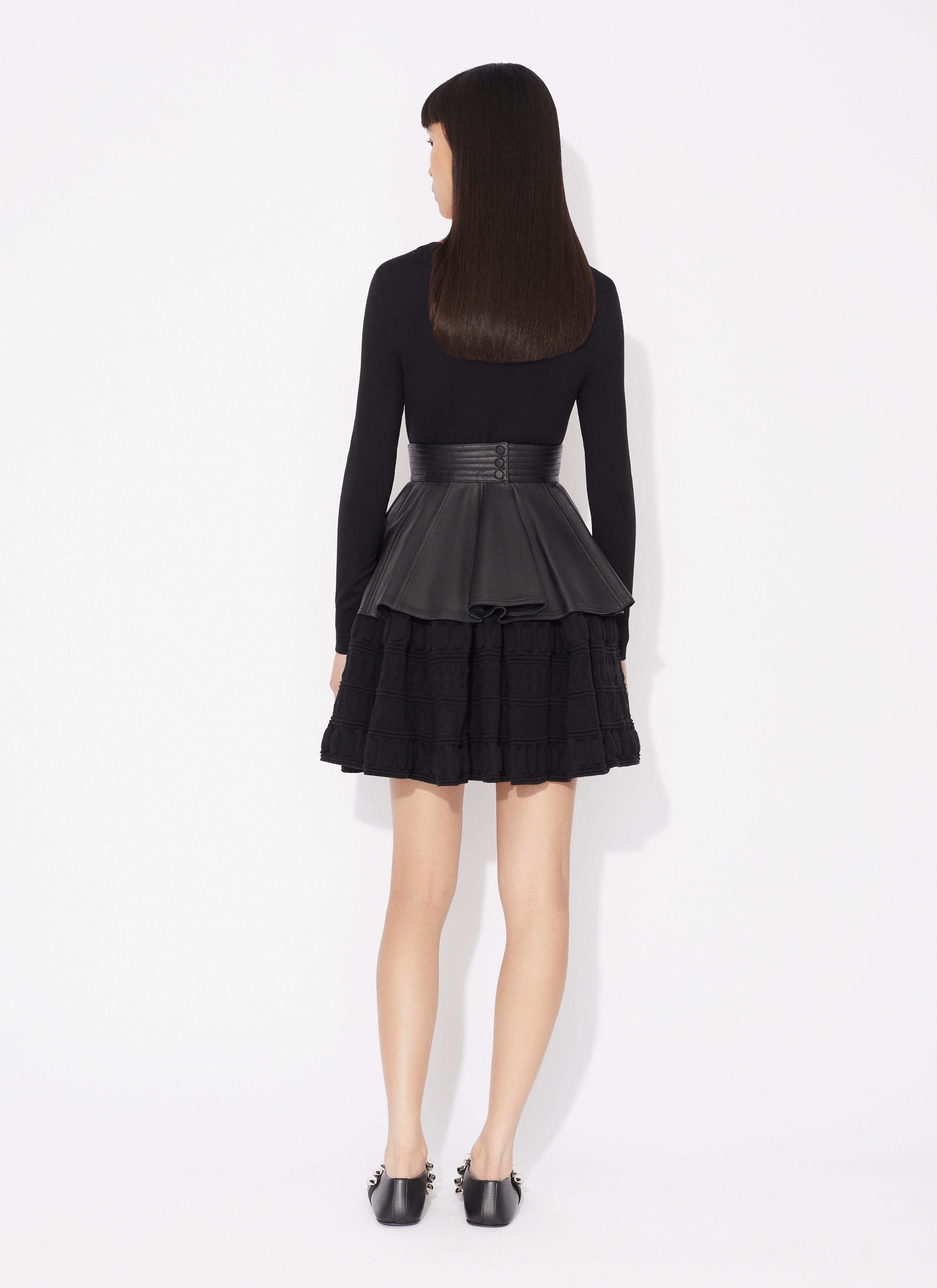 ALAÏA LONG-SLEEVED WOOL DRESS