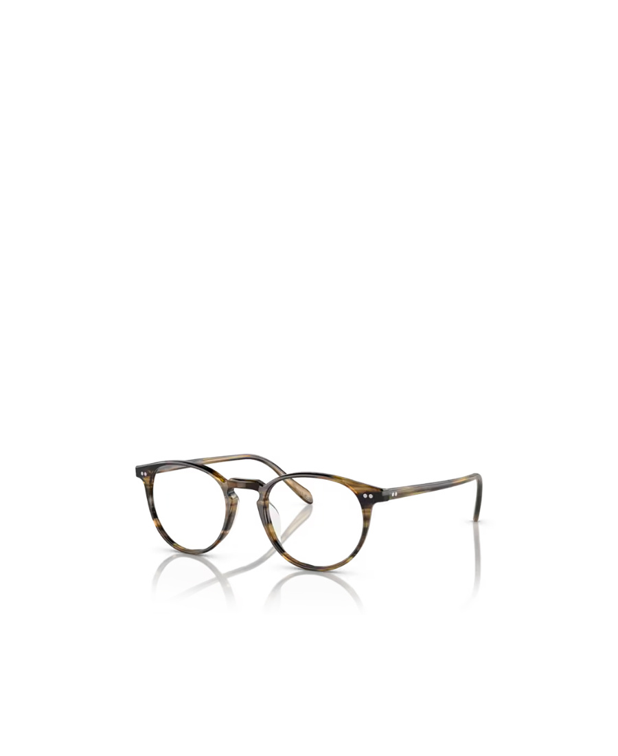 Shop Oliver Peoples Riley-r Pantos-frame Glasses In Brown