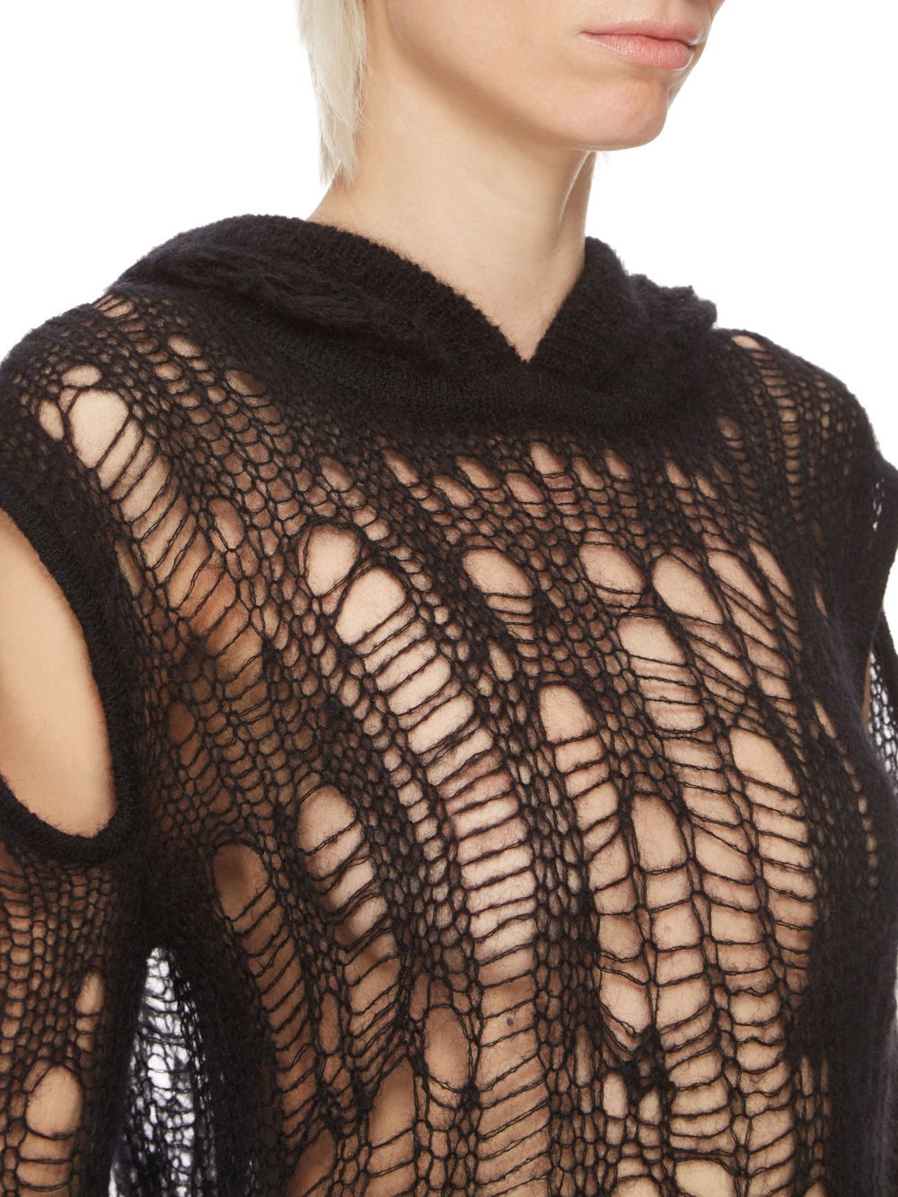 Rick Owens Spider Hoodie Sweaters And Cardigans Black In Black