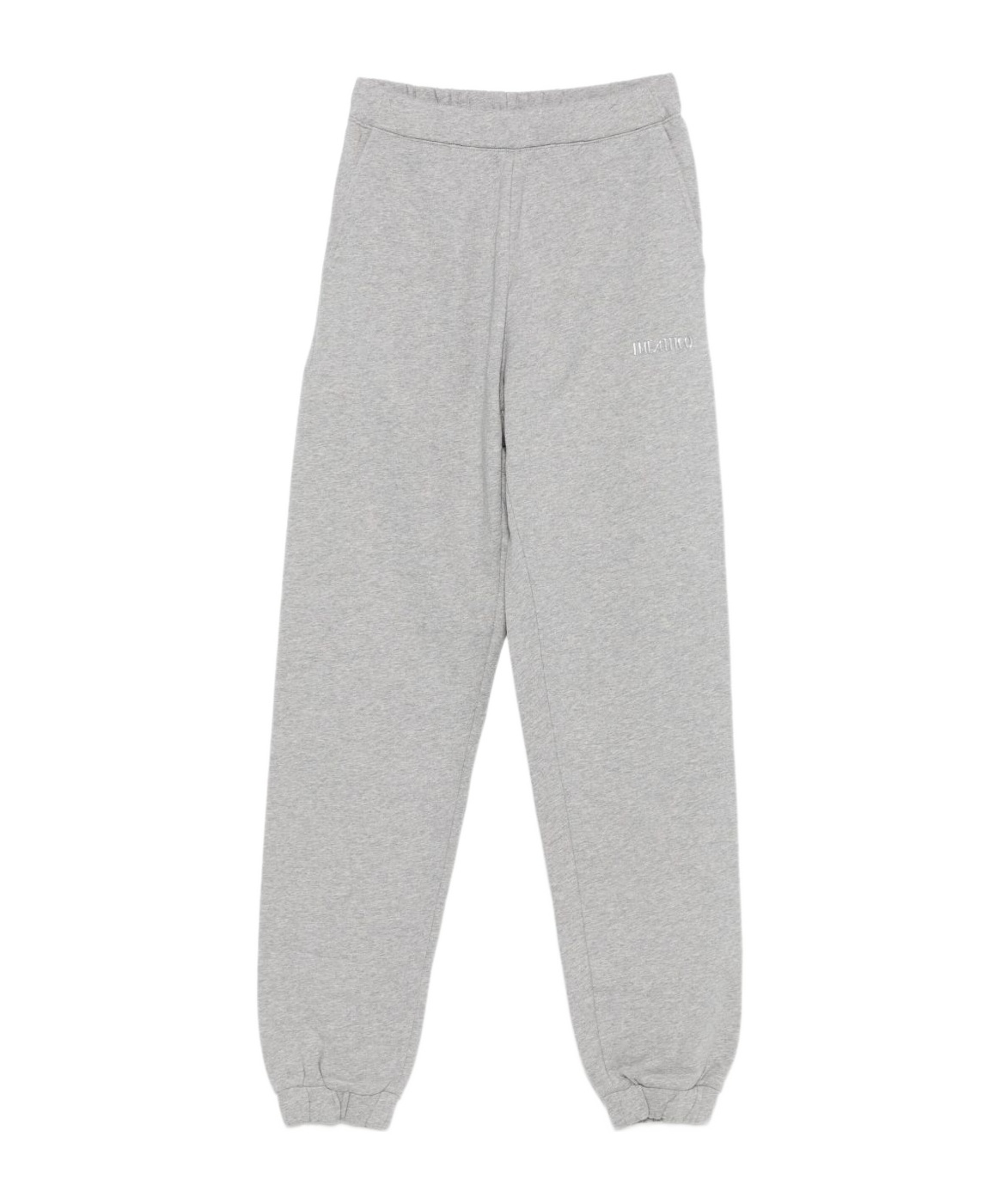 Attico Cotton Sweatpants With Elastic Waistband And Side Pockets In Gray