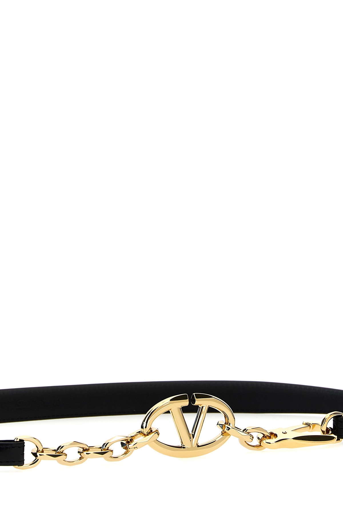 Valentino Logo Belt In Black