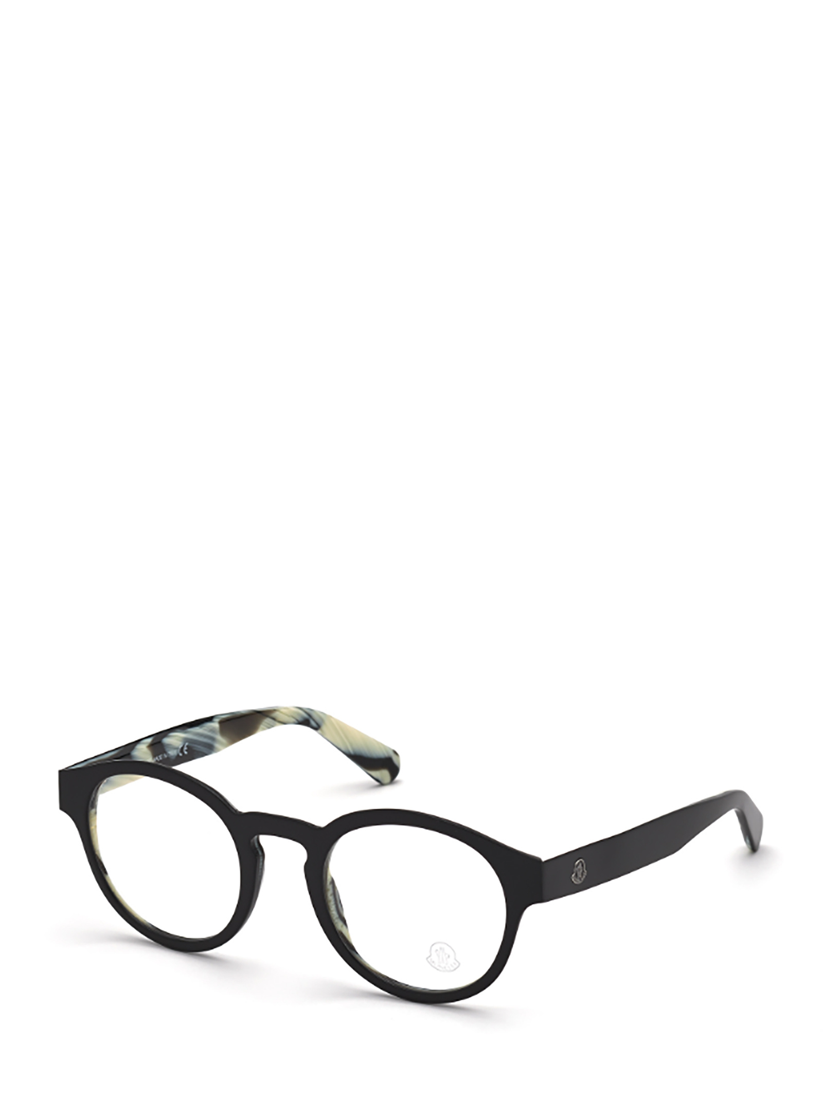 Moncler Ml5122 Round-frame Optical Glasses In Black