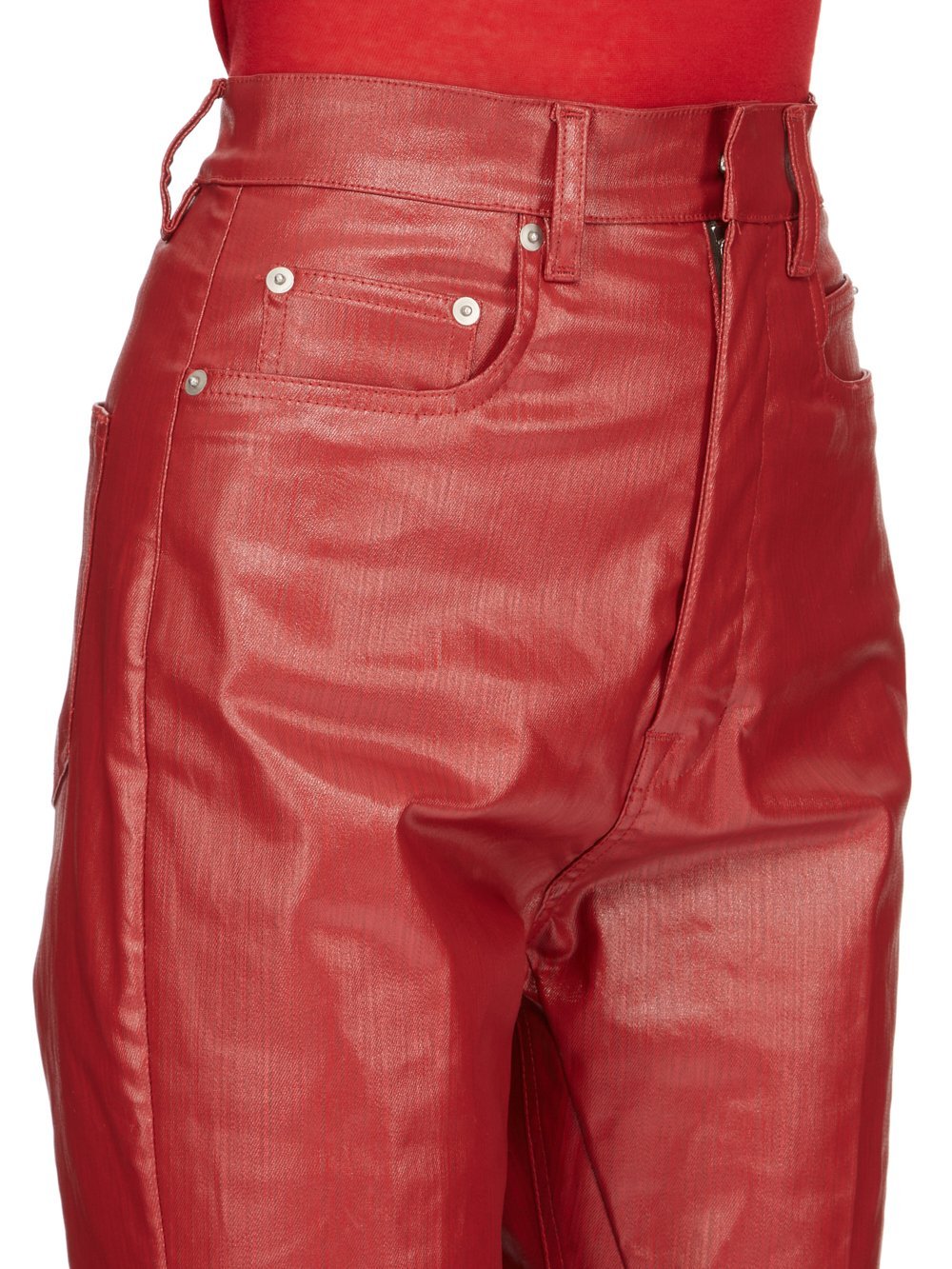 Rick Owens Lido Bolan Bootcut Trousers In Red