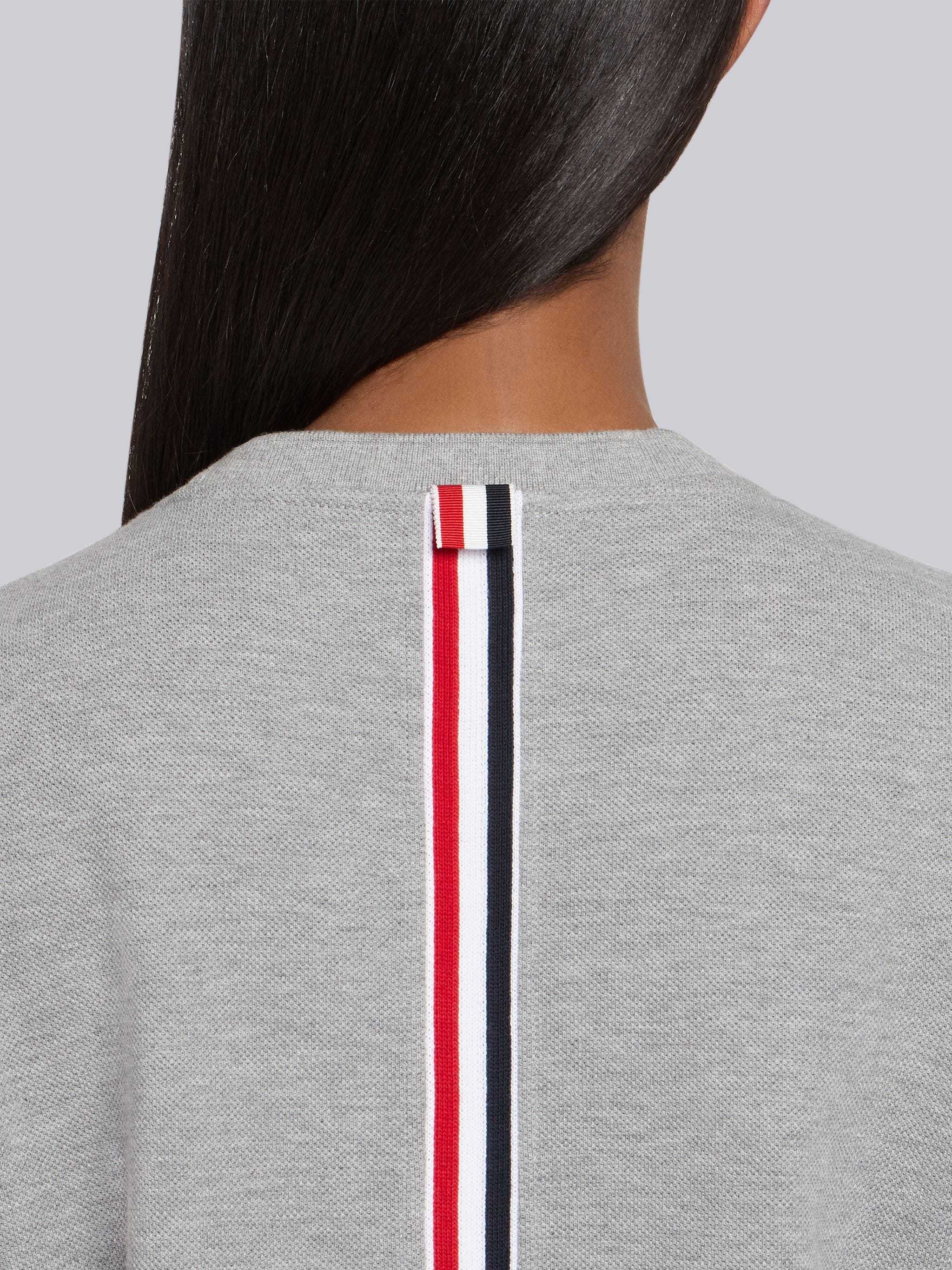 Thom Browne Classic Loopback Pique T-shirt In Gray