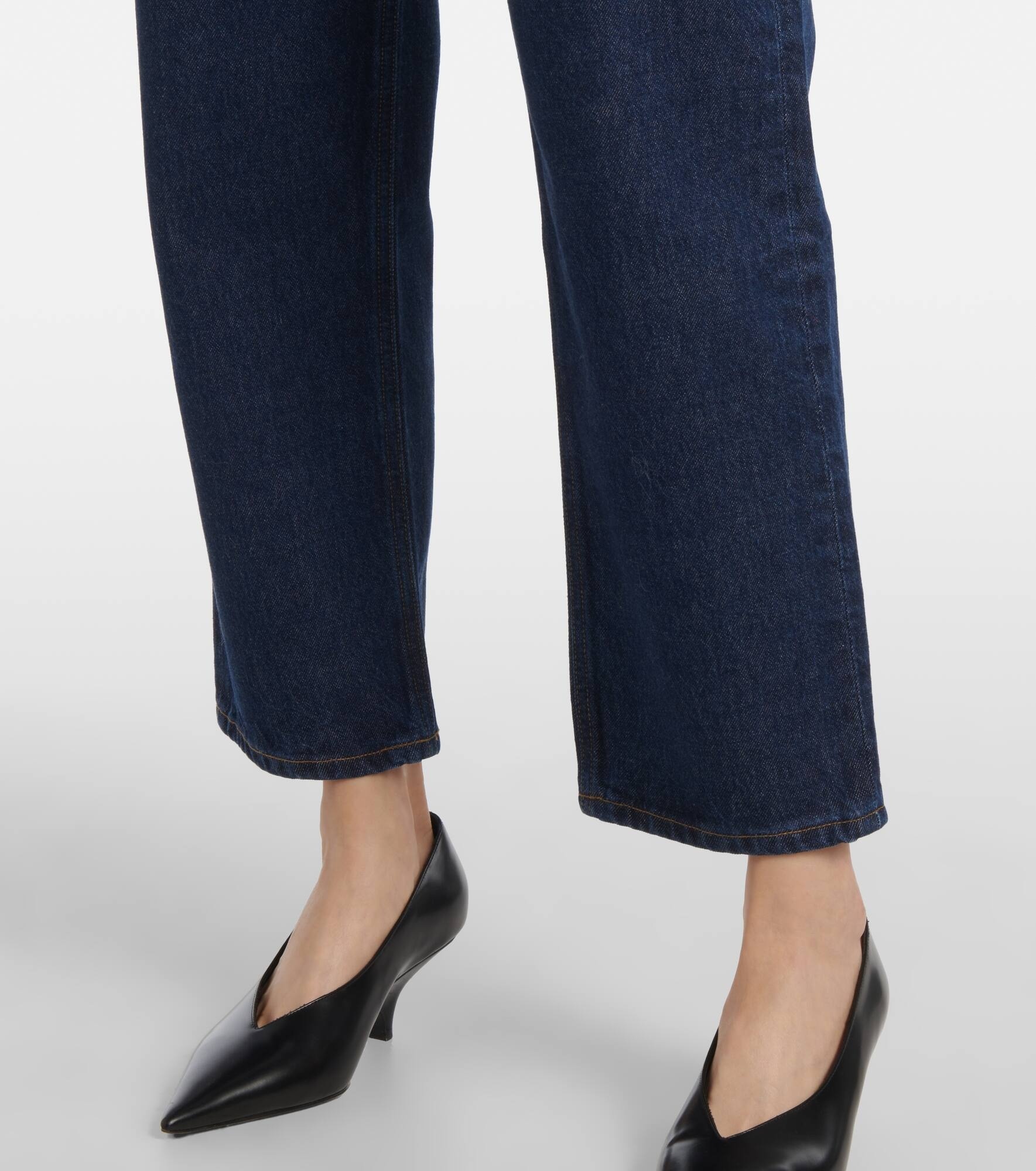 Agolde High-waisted Straight-leg Jeans In Blue