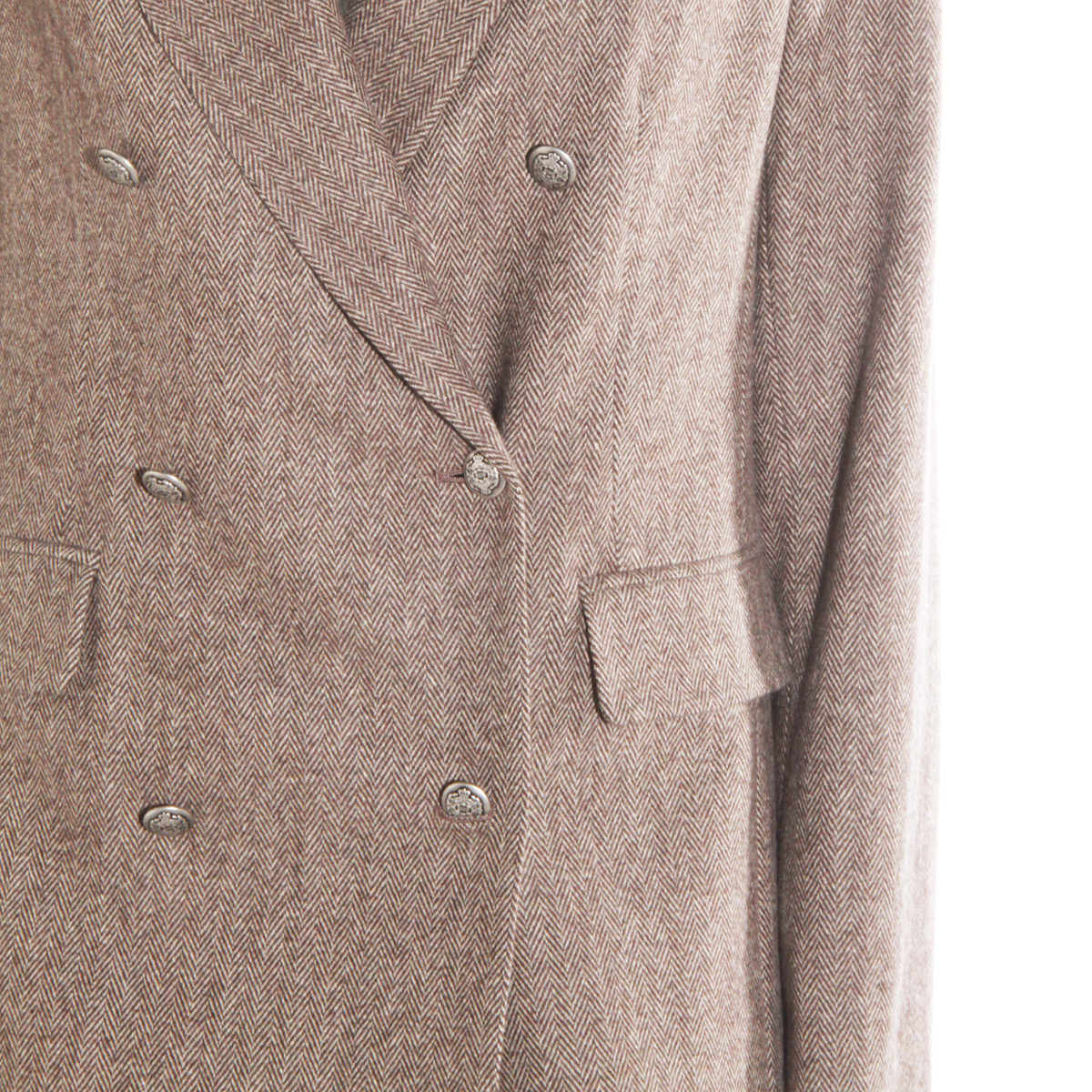Antonelli Double-breasted Suit Jacket In Brown