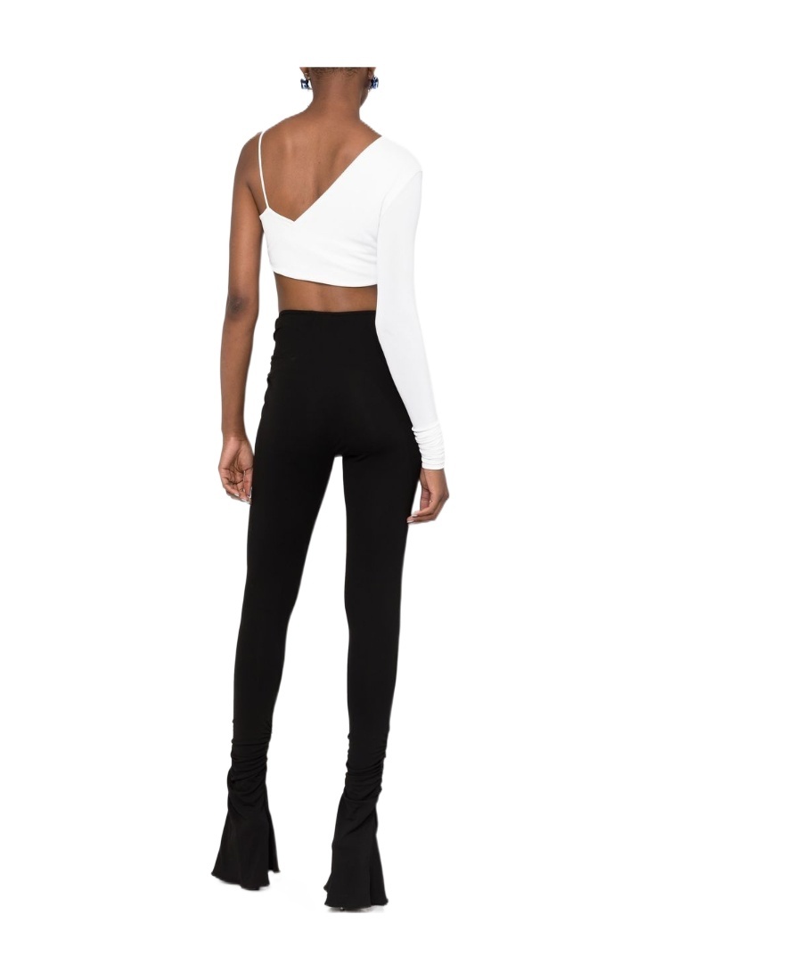 Mugler Cut-out Flared Trousers In Black