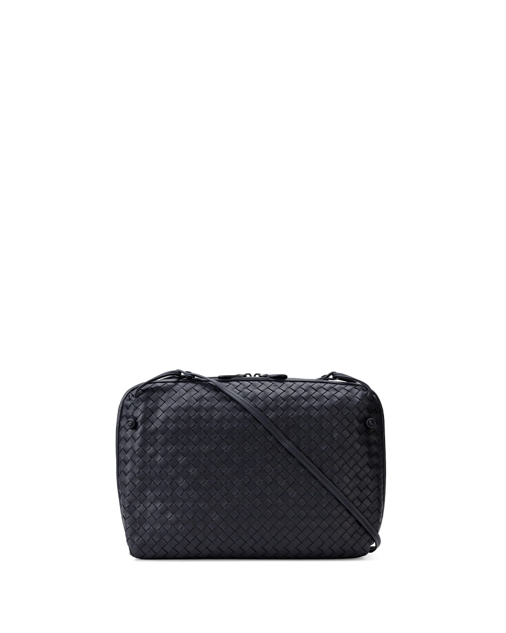 Bottega Veneta Woven Pattern Shoulder Bag In White