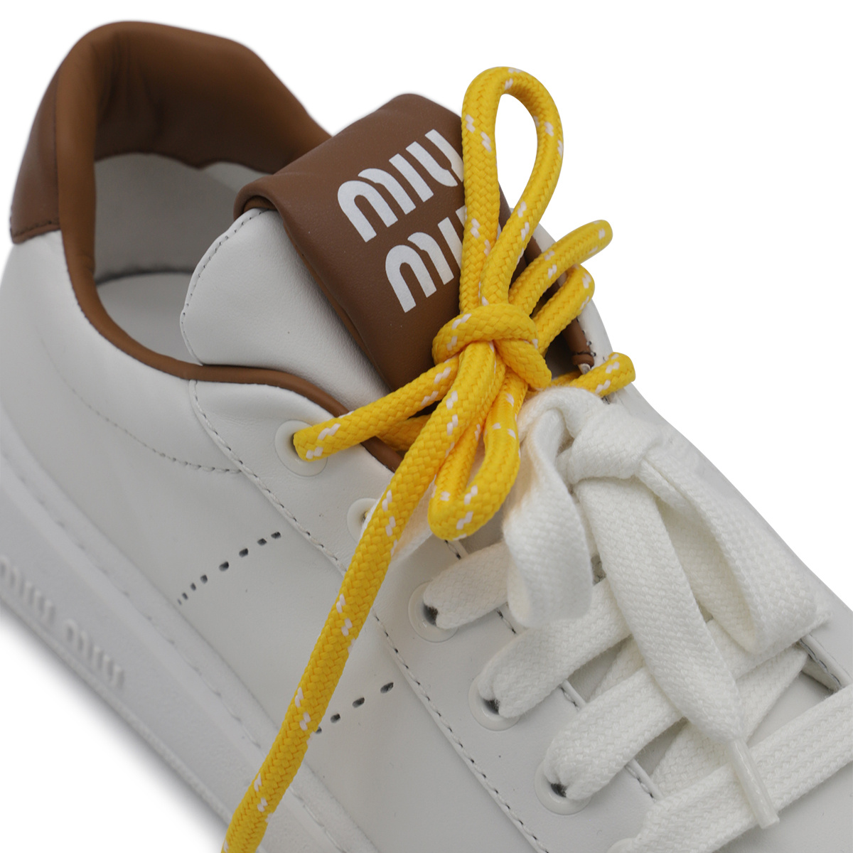 Miu Miu Lace-up Low-cut Casual Shoes In Gray