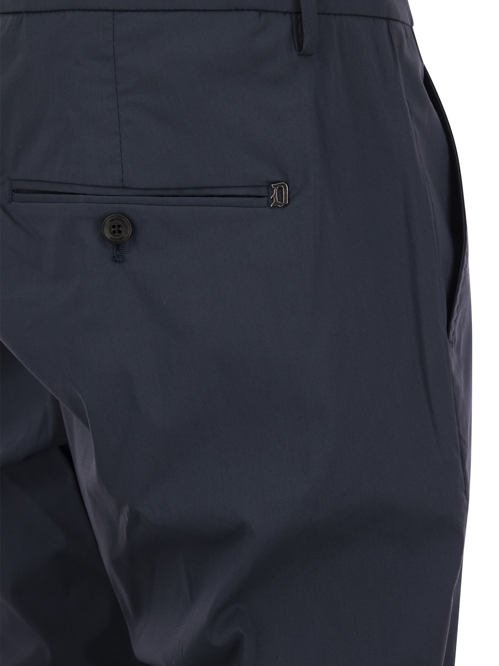Dondup Gaubert Slim Flannel Trousers In Black