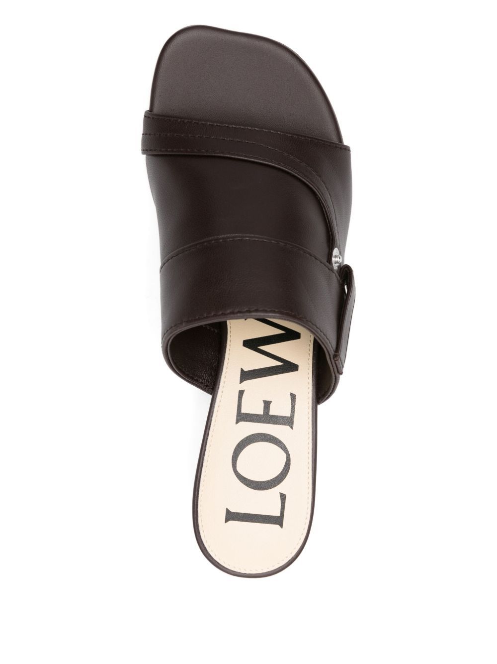 Loewe Toy Panta Leather Mules In Brown