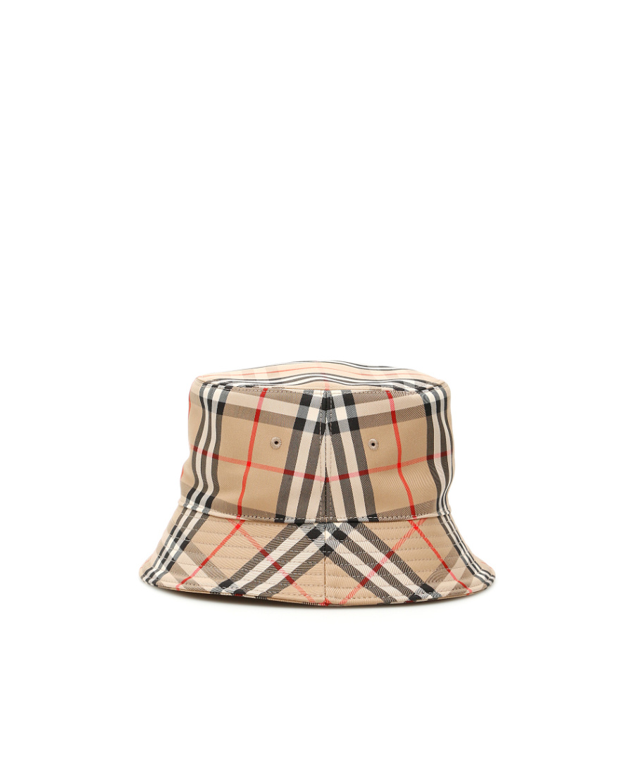Burberry Men's Tb Check Bucket Hat In Nude