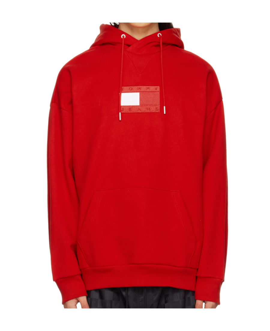 Tommy Hilfiger Flag Hoodie In Red