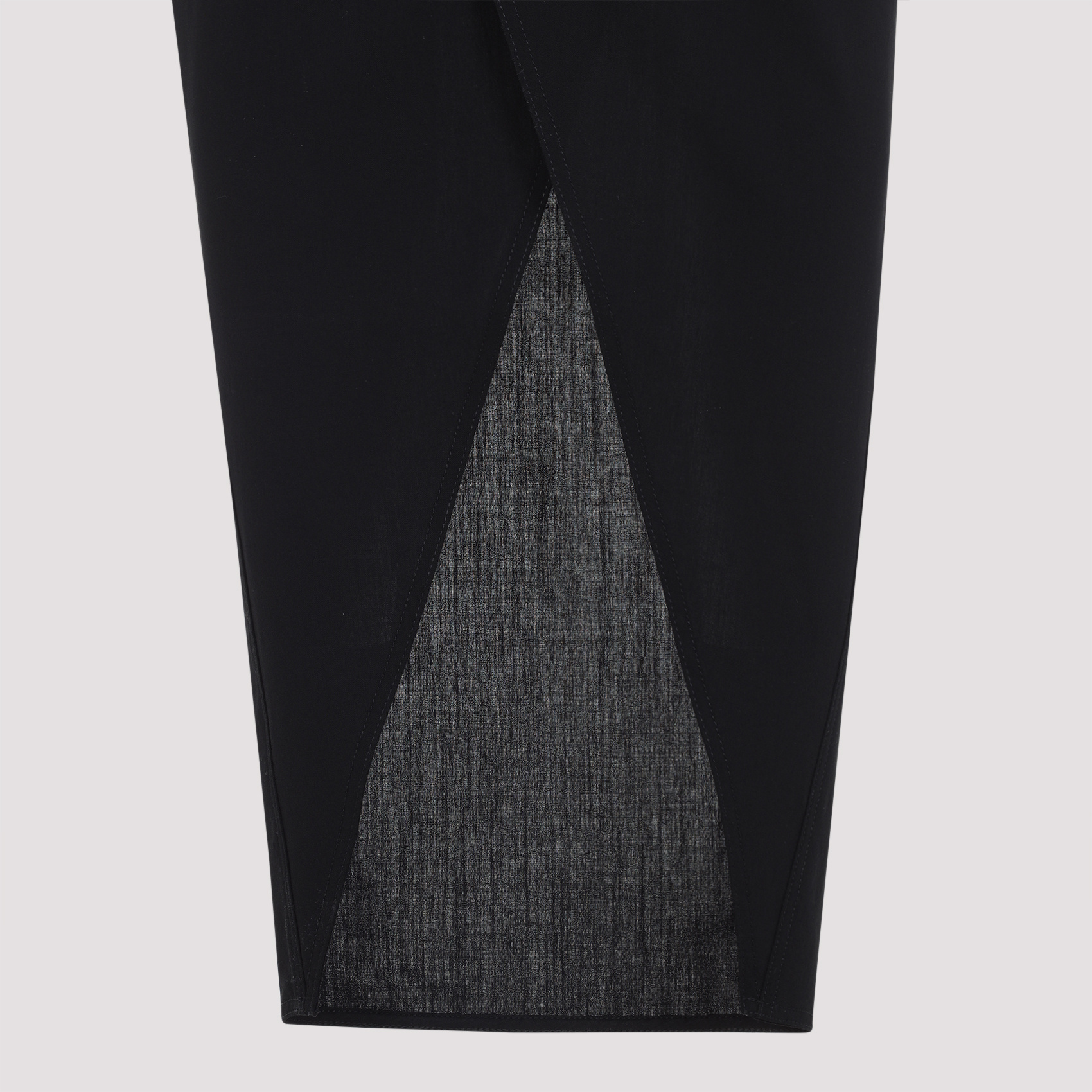 Rick Owens Soft Pillar Asymmetric Wrap Long Skirt In Black