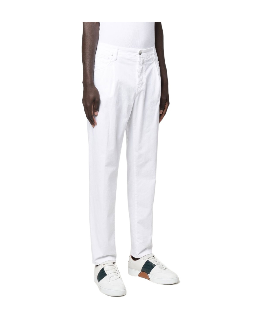 Incotex Straight Casual Trousers In White