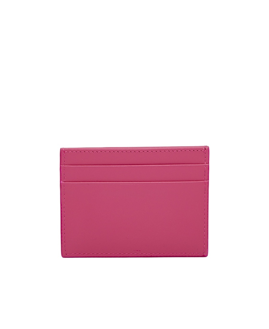 Dolce & Gabbana Women Card Holder With Embossed Logo In Pink