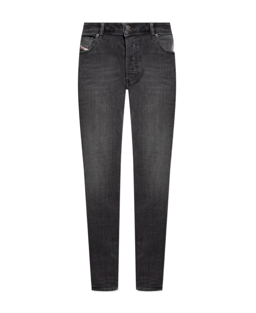Diesel D-yennox Stonewashed Straight-leg Jeans In Black