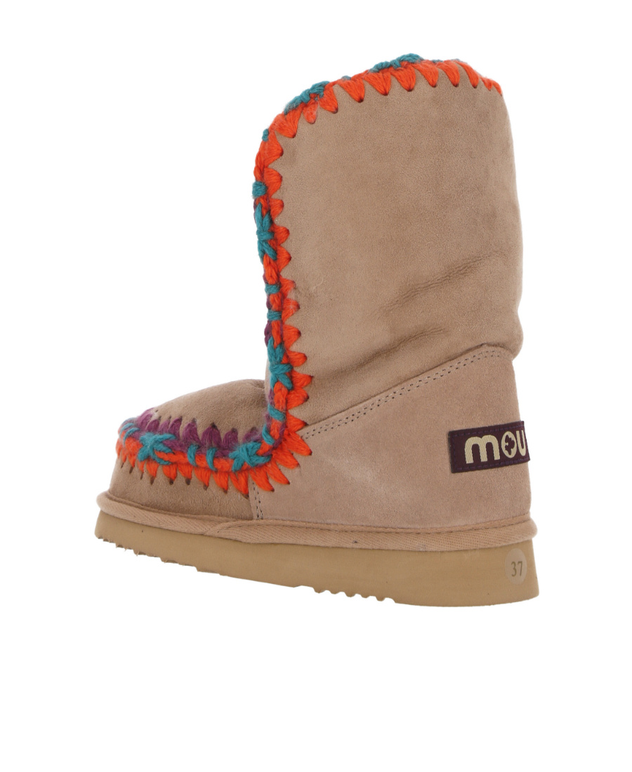 MOU ESKIMO 24 CONTRAST-STITCH BOOTS 